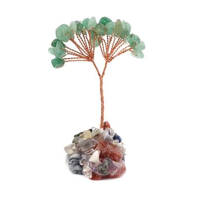 Natural Mixed Gemstone Chips Tree of Life Decorations