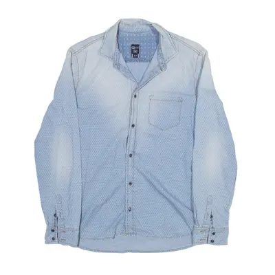 GAUDI JEANS Shirt Black Geometric Long Sleeve Mens M