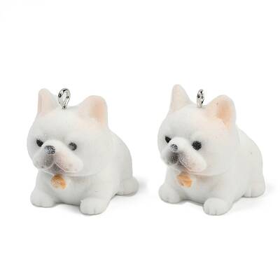 Flocky Resin Pendants