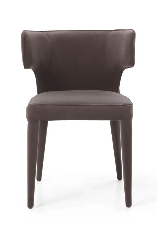 Gray Velvet Mid-Century Dining Chair | Andrew Martin Juno