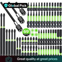 Magnetic Impact Rated Nut Driver with Screw Drill Bit Set, Drill Bit Set with Cnc Machining Head & Drill Bit Extender, Men's ...