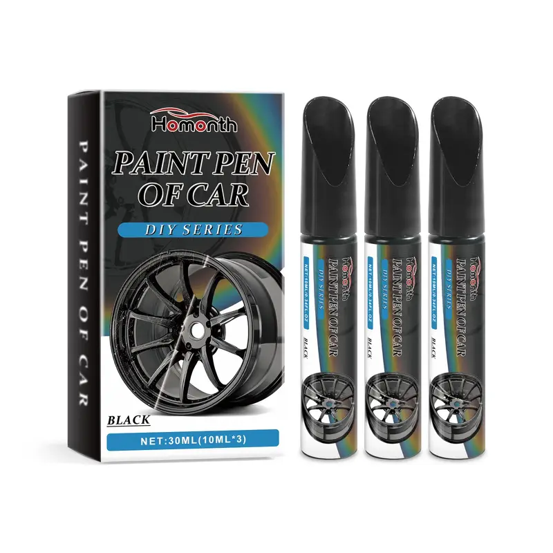 Black Wheel Scratch Repair Pen – Fix Scuffs, Scratches & Paint Chips on Car Rims
