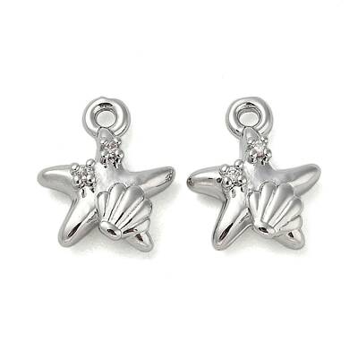 Brass Micro Pave Cubic Zirconia Pendants