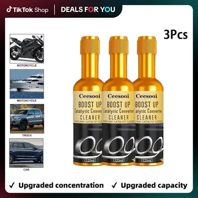 3pc Automotive three-way catalytic cleanerengine internal disassembly free cleaning.exhaust gas decarbonization cleaning agen...
