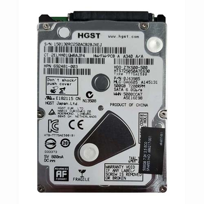 692481-003 HP 500GB 7200RPM SATA 6Gb/s 32MB Cache 2.5-inch Hard Drive