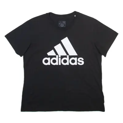 ADIDAS Boys T-Shirt Black Crew Neck L