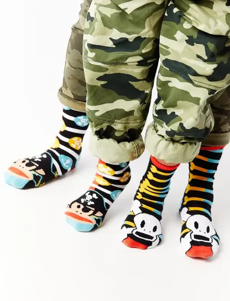 JULIUS & SKURVY MATCHY MISMATCHY SOCKS SET | 2nd Pair: ADULT LARGE | 1st Pair: KIDS LARGE