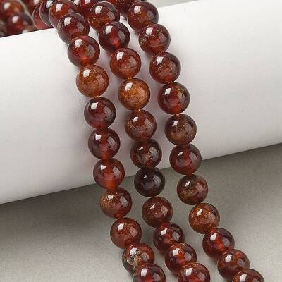 Natural Orange Garnet Beads Strands