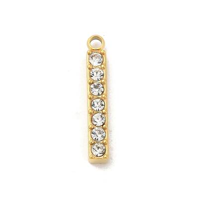 Ion Plating(IP) 304 Stainless Steel Rhinestone Pendants