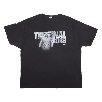 HANES AEW The Final Boss USA T-Shirt Black Short Sleeve Mens 2XL