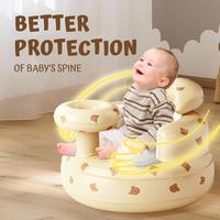 BabyBond Cozy Inflatable Baby Seat with Ventilated Base & Functional Tray - Portable Toddler Chair for Play, Feeding, and Bat...