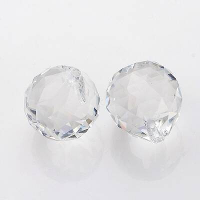 Faceted Round Glass Pendants