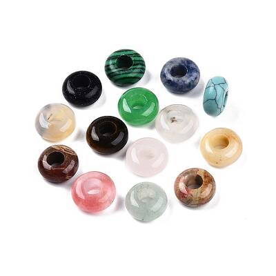 Natural & Synthetic Mixed Stone European Beads