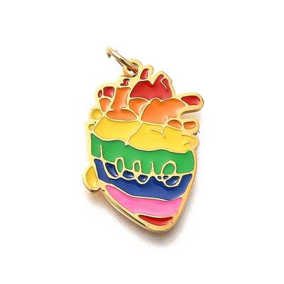 Pride 304 Stainless Steel Enamel Pendants
