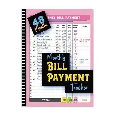 Monthly Bill Payment Tracker, Student Monthly Bill Payment Notebook, Office Stationery & Supplies, Personal Financial Planner...