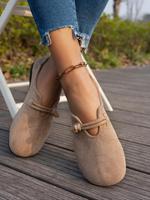 Women's Solid Color Ballet Flats, Slip on Flats, Work Shoes, Casual Comfortable Flat Shoes for Daily Wear, Lightweight Breath...