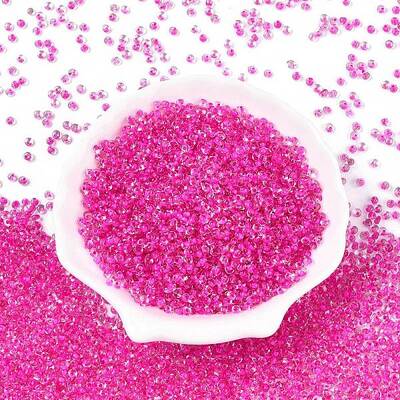8/0 Inside Colours Transparent Glass Seed Beads