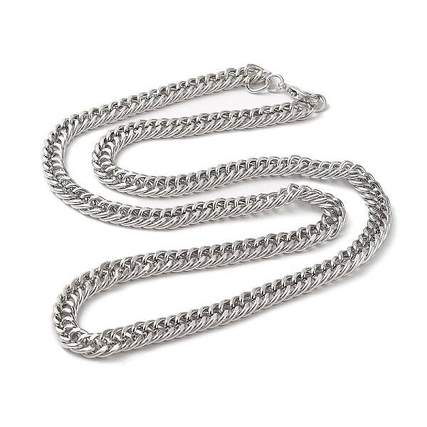 Iron Cuban Link Chain Necklaces for Women Men