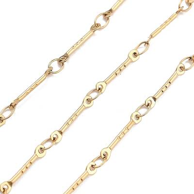 PVD Vacuum Plating 304 Stainless Steel Bar Link Chain