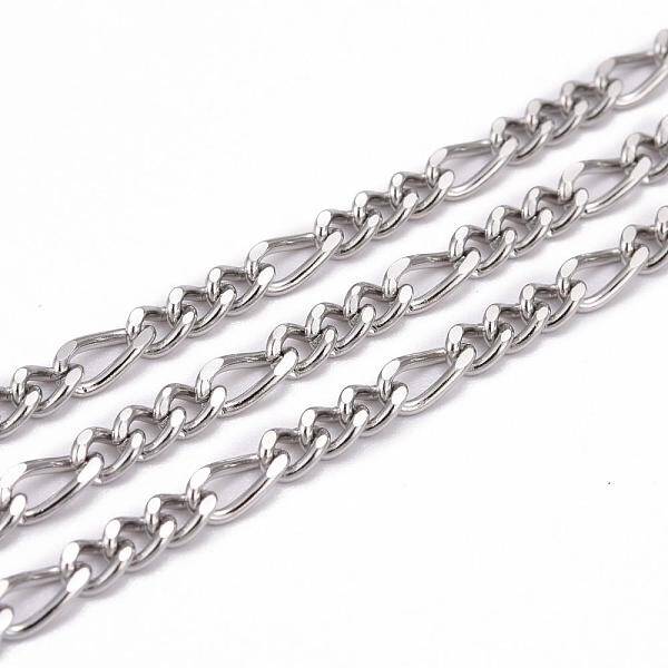 Tarnish Resistant 304 Stainless Steel Figaro Chains