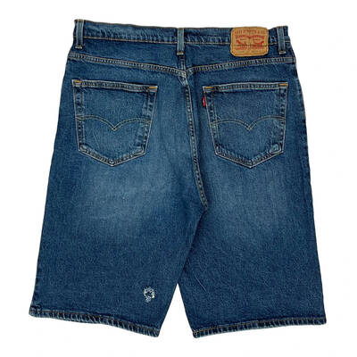 569 Levis Baggy Denim Shorts - 34W 11L Blue Cotton