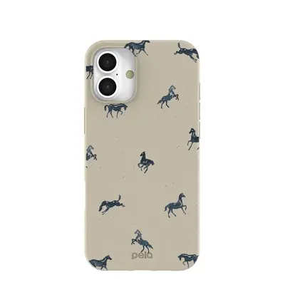 London Fog Mini Horses iPhone 16 Plus Case