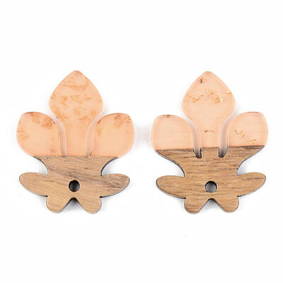 Transparent Resin & Walnut Wood Pendants
