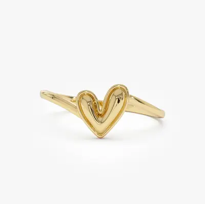 14k Gold Love Heart Ring