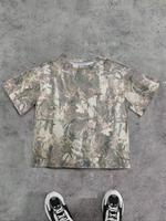 Men's Camo Print Round Neck Tee, Loose Casual Fashion Short Sleeve T-shirt for Daily Wear, Men's Top for Summer, Tropical