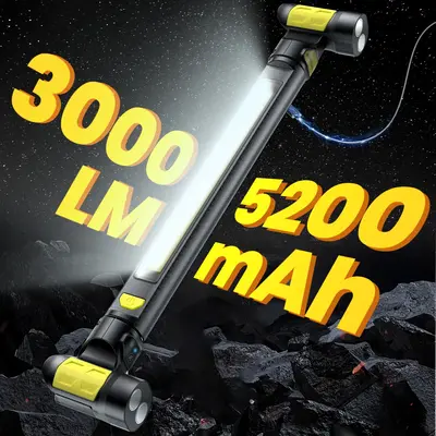 【 High Lumens】Etoolab 3000LM LED Work Light, 5200mAh Portable Magnetic Rechargeable Cordless, Auto-On/Off, Ideal for Mech...