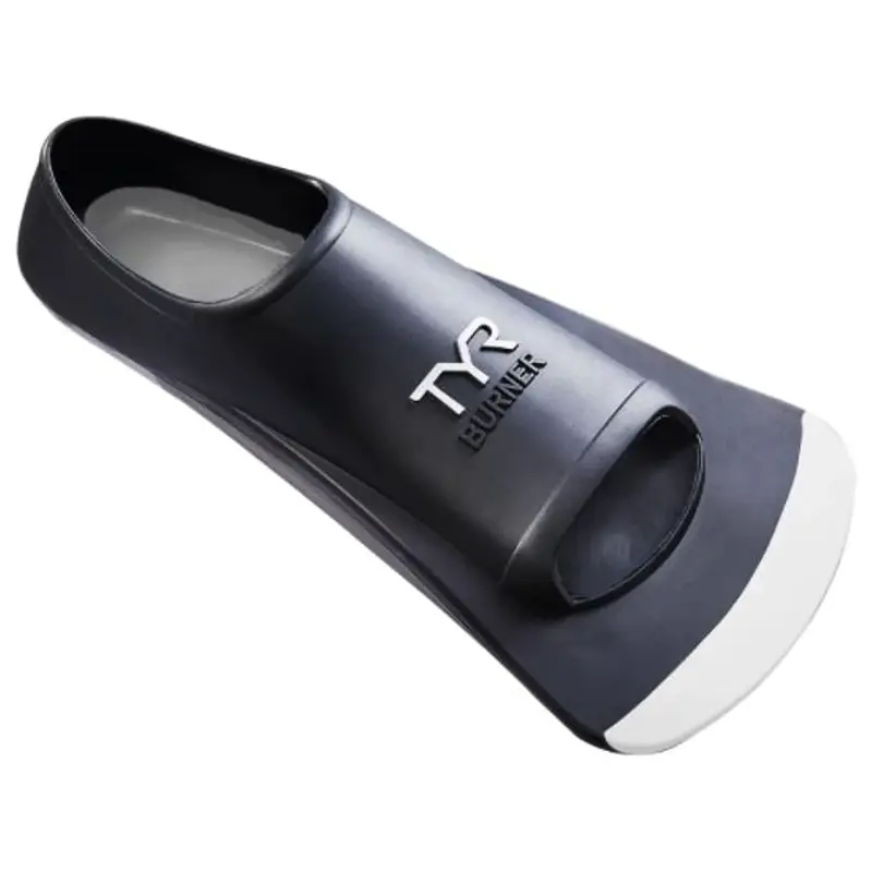 Open Box TYR Burner 2.0 Swim Fins - Black - Large (Men’s Shoe 9-11 , Women’s 10.5-12.5)