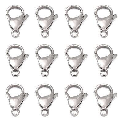Tarnish Resistant 316 Surgical Stainless Steel Lobster Claw Clasps