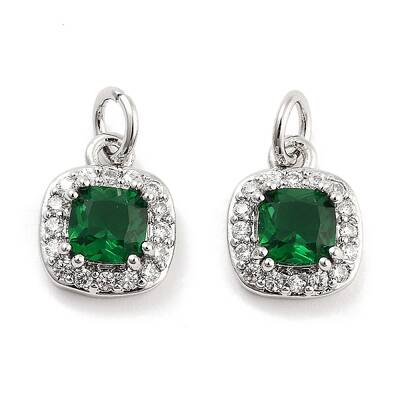 Brass with Cubic Zirconia  Pendants