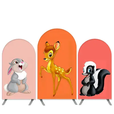 Aperturee Cartoon Film Theme Little Animals Birthday Arch Backdrop Kit | Diy Round Arch Backdrop | Diy Chiara Backdrop Cover ...