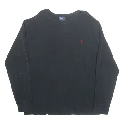 POLO RALPH LAUREN Sleepwear Mens T-Shirt Black Long Sleeve M