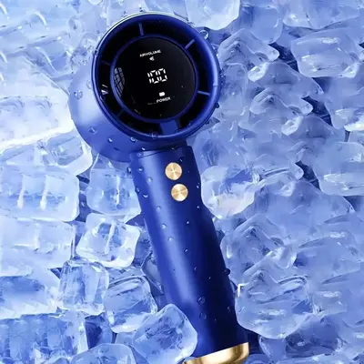 Portable Handheld Fan, 13000RPM Adjustable Mini Fan, USB Rechargeable Personal Fan, Digital Display Small Hair Dryer for Home...