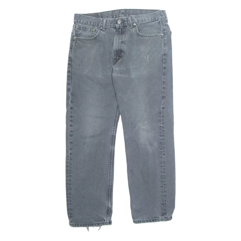 LEVI'S 505 Jeans Mens Grey Regular Straight W33 L30