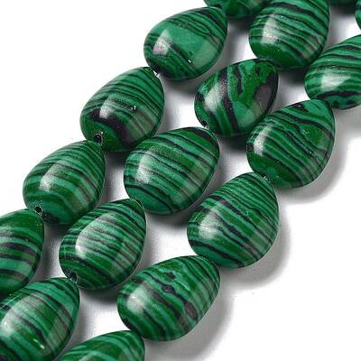 Synthetic Malachite Dyed Beads Strands