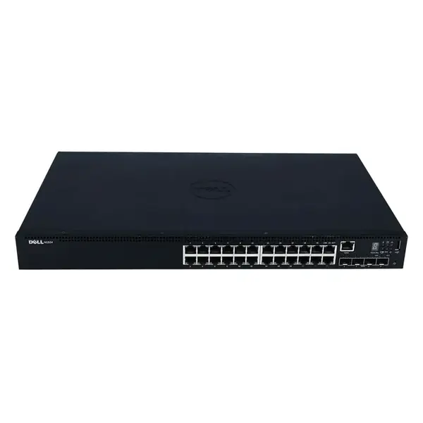 Dell G62KT | EMC PowerSwitch N1500 Series N1524 24 x 10/100/1000Base-T RJ-45 and 4 x 10GbE SFP+ Ports Layer 3 Managed Gigabit...