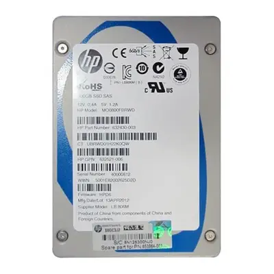 HP 632521-006 | 800GB Multi-Level Cell SAS 6Gb/s 2.5-Inch Solid State Drive