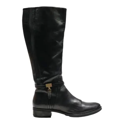 GEOX High Boots Black Leather Womens UK 7