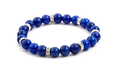Agato MINK71/18 Blue Jade Bead Bracelet