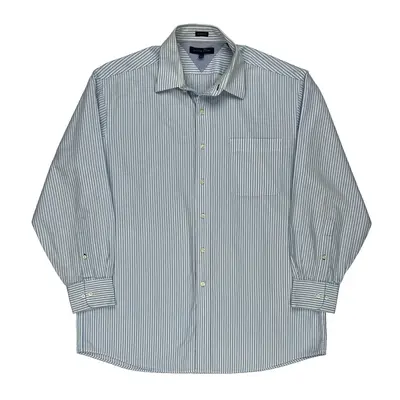 Tommy Hilfiger Striped Shirt - Large Blue Cotton