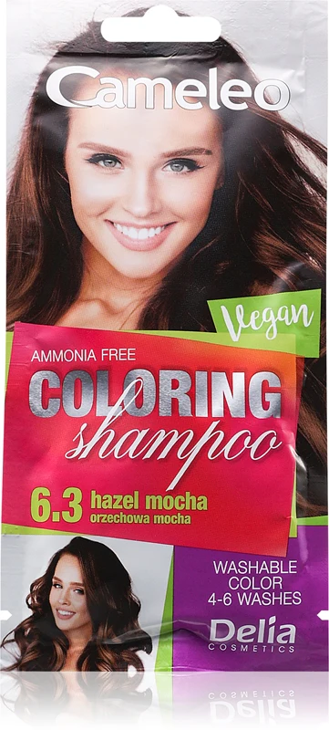 Delia Cosmetics Cameleo colored shampoo for hair color 6.3 Hazel Mocha 40 ml