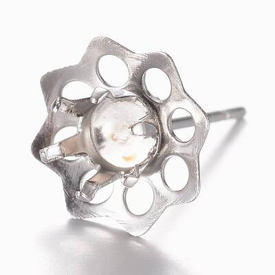 Non-Tarnish 201 Stainless Steel Stud Earring Settings