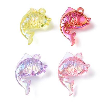 Electroplate Transparent UV Plating Acrylic Pendants