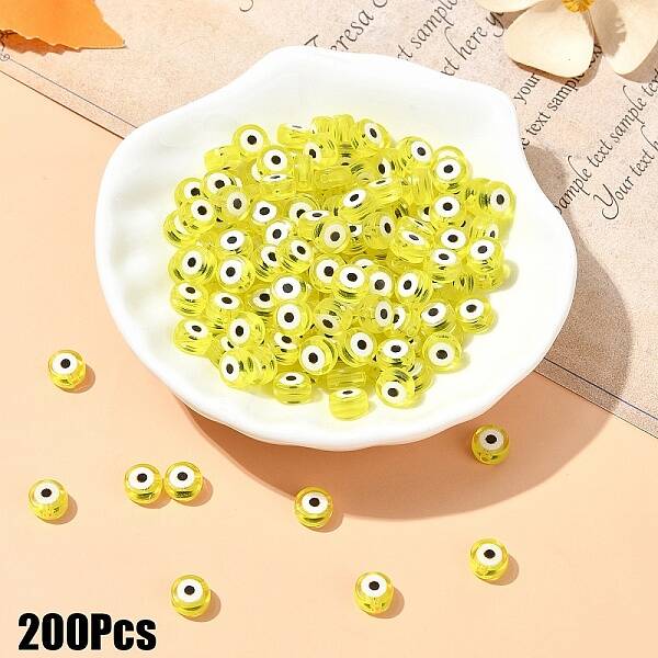 200Pcs Transparent Acrylic Beads
