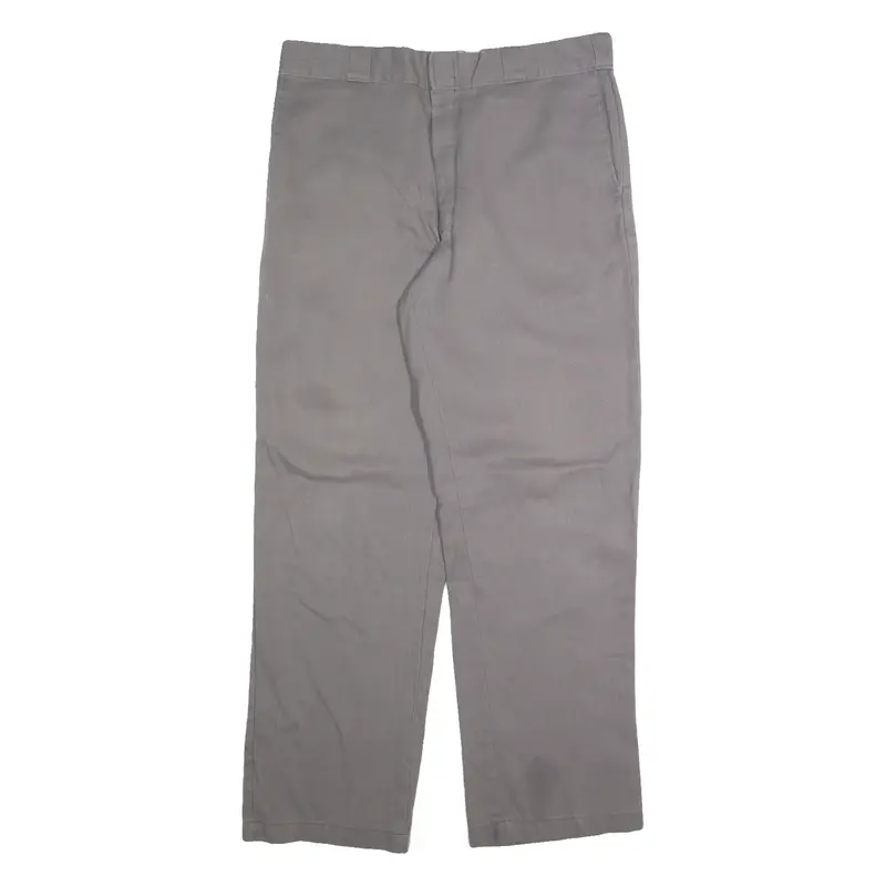 DICKIES Chino Mens Trousers Grey Regular Straight W36 L32