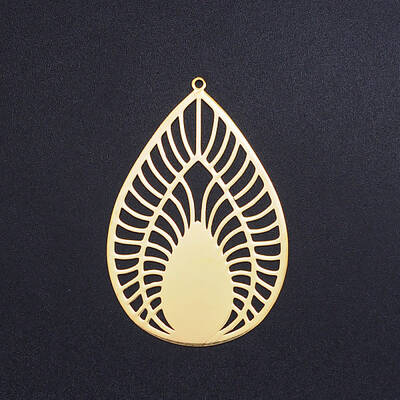 201 Stainless Steel Big Filigree Pendants