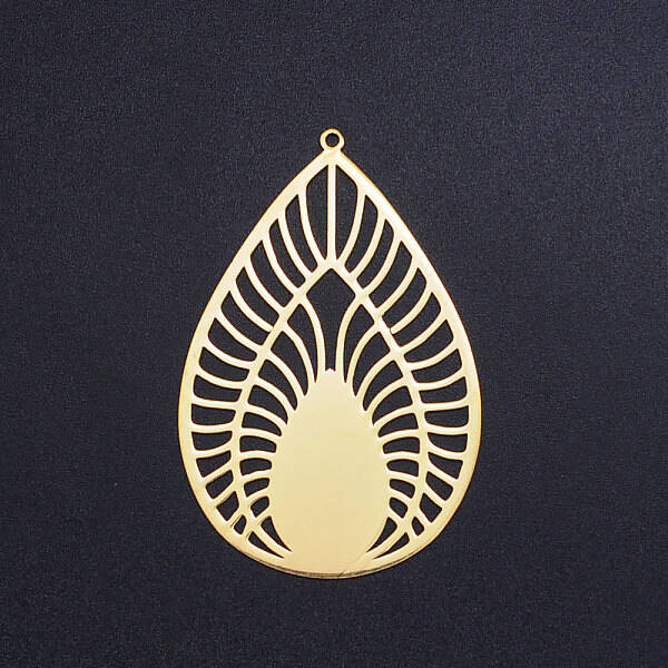 201 Stainless Steel Big Filigree Pendants